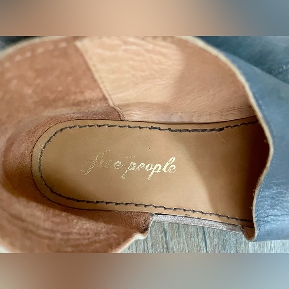 Free People Sandals Shoes Women’s US 7 Mont Blanc Leather Gray Brown Boho - Picture 4 of 15